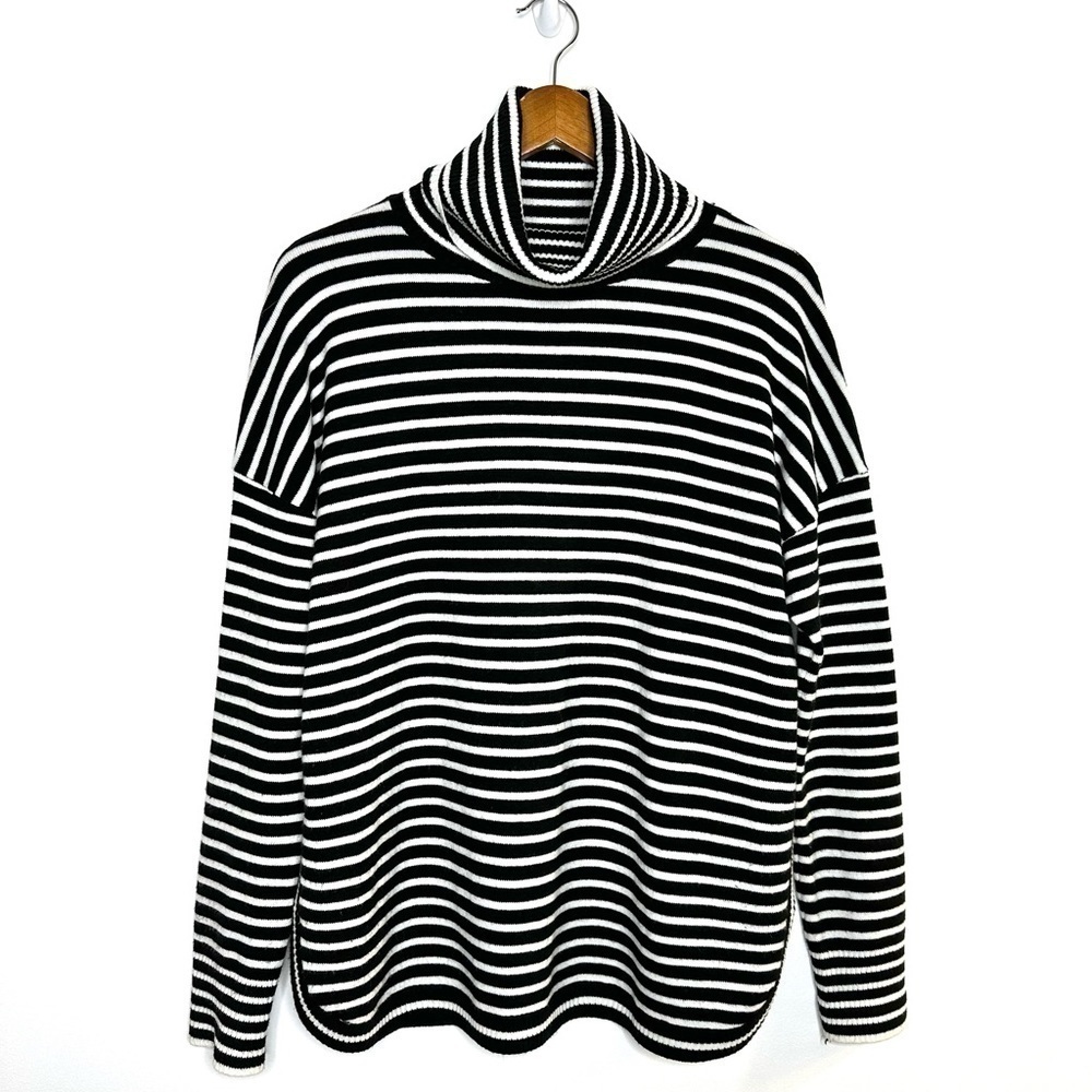 French Connection (Nordstrom) Striped Turtleneck Tunic Sweater